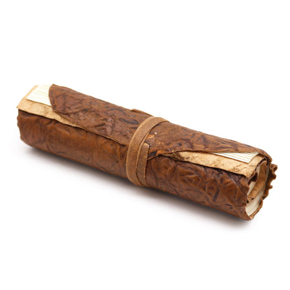 Rolled Leather Travel Notebook – 96 pages – Natural 21x15cm