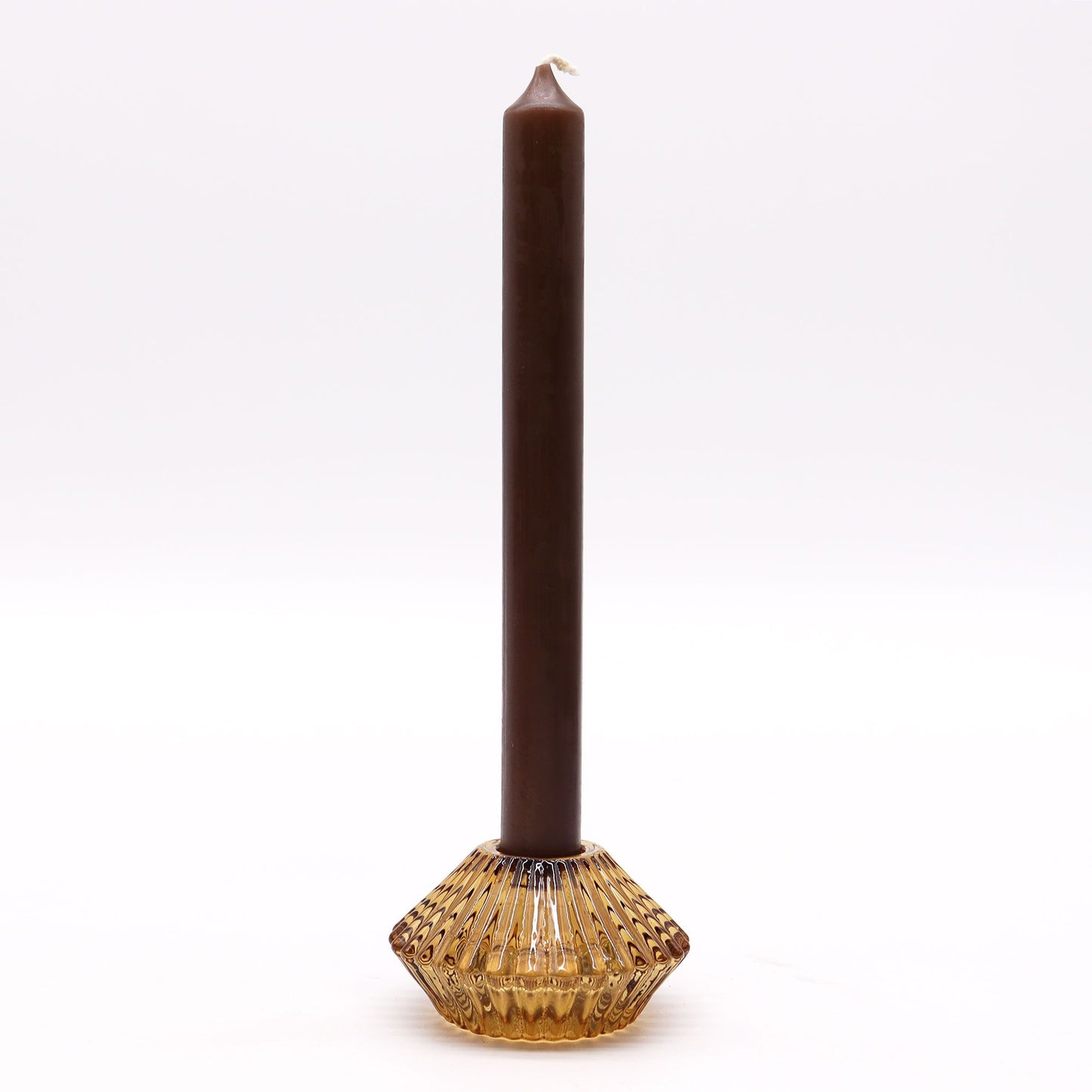 Flower Design Reversible Candle/Tealight Holder – Antique Amber