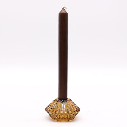 Flower Design Reversible Candle/Tealight Holder – Antique Amber