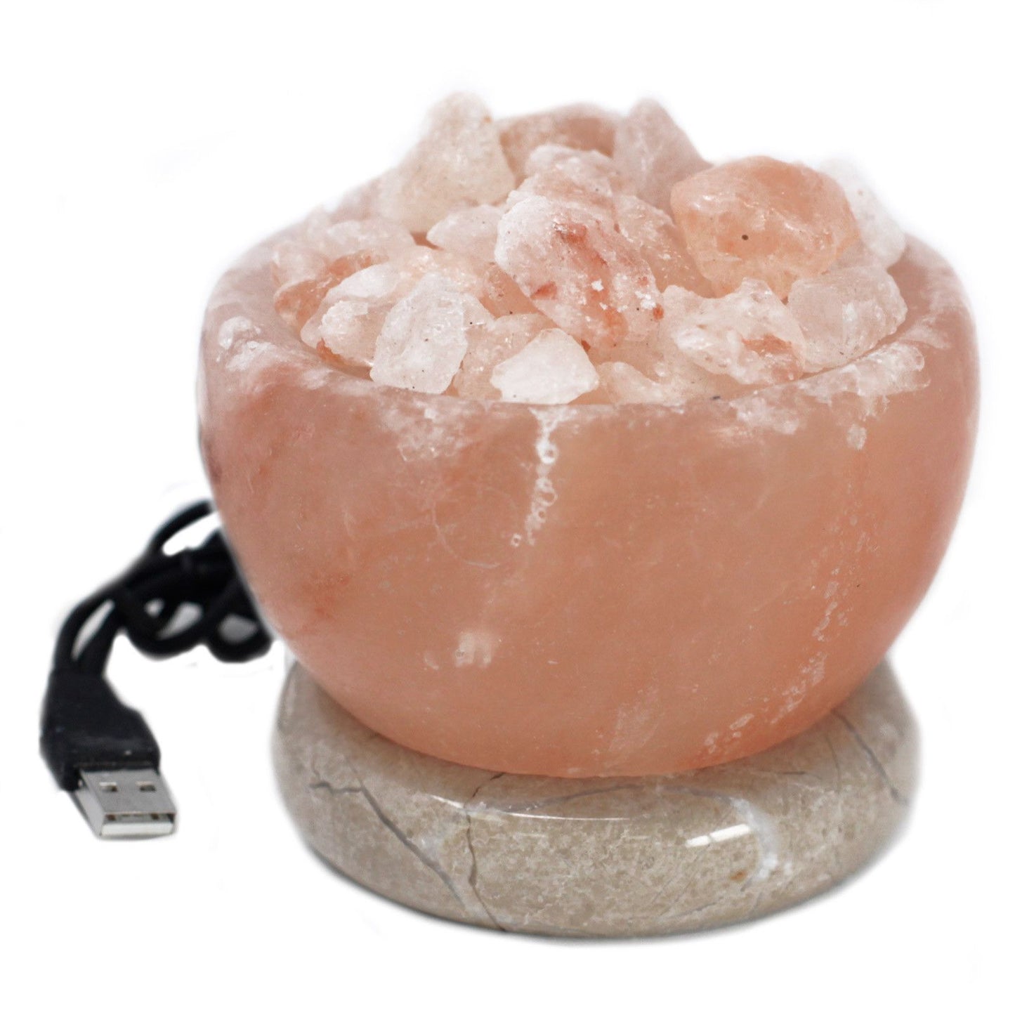 USB Salt Lamp Fire Bowl – Colour-Changing