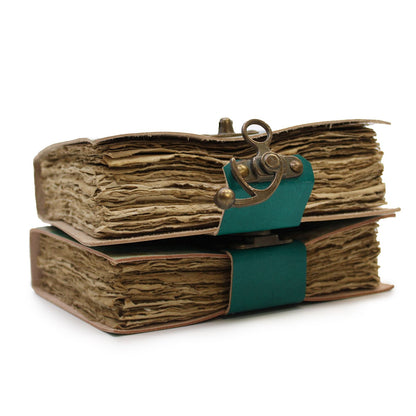 Leather "Never Hide Your Wings" Deckle-edge Notebook (7x5")