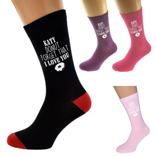 Personalised Donut Forget I Love You Socks| Ashton and Finch