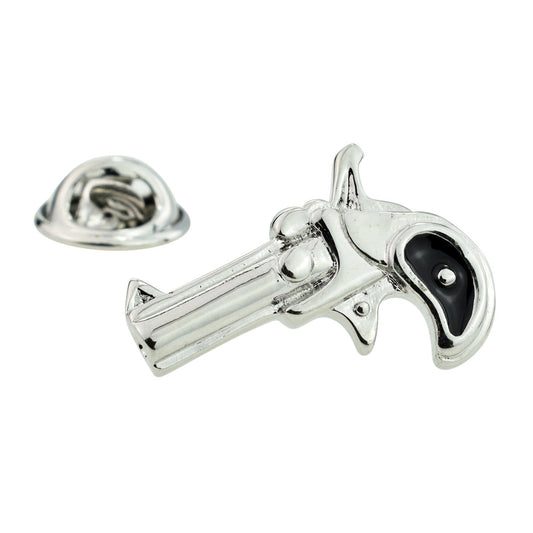 Retro Six Gun Pistol shooter gun Lapel Pin badge