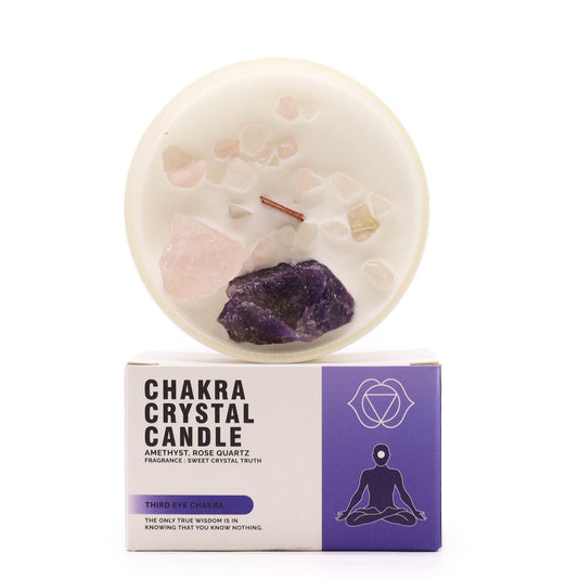 Chakra Crystal Candle – Third Eye Chakra