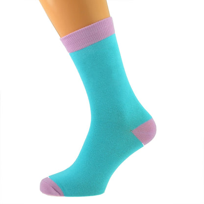 Pale Blue Pale Pink Funky Mens Socks| Ashton and Finch