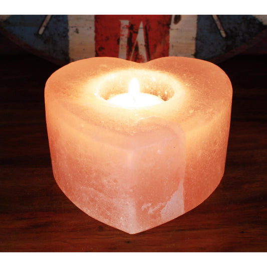 Medium Heart-Shaped Salt Candle Holder