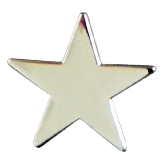 Silver Star Metal Enamel Lapel Pin Badge