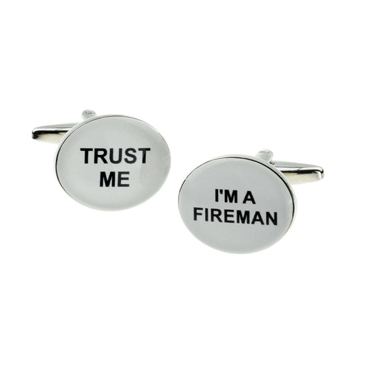 Trust me I am a Fireman Cufflinks : Firefighter Firemans Fire Fighter | Ashton and Finch