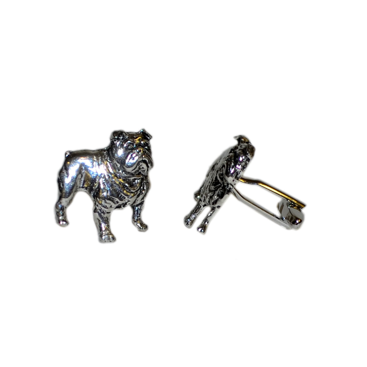 English Made Bulldog Pewter Cufflinks | Ashton and Finch