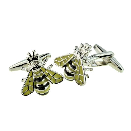Yellow & Black Bumble Bee honey Cufflinks | Ashton and Finch