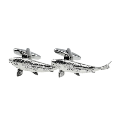 English Made Koi Carp Pewter Cufflinks | Ashton and Finch
