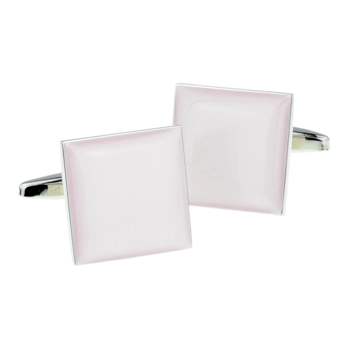 Plain Pink Square Cufflinks | Ashton and Finch