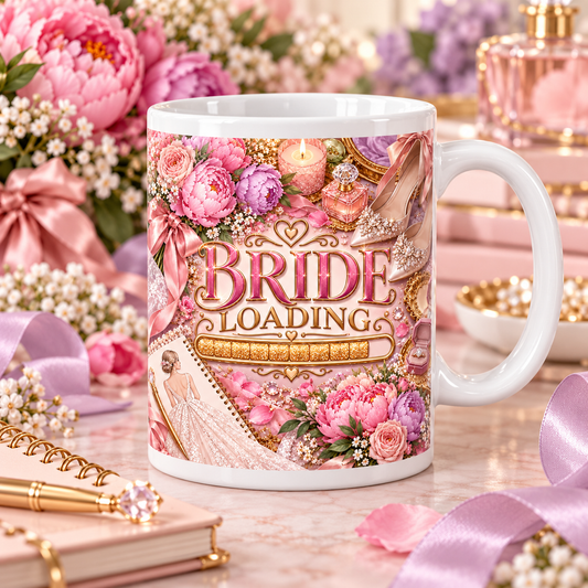 Bride Loading — Wedding Countdown Mug — front design