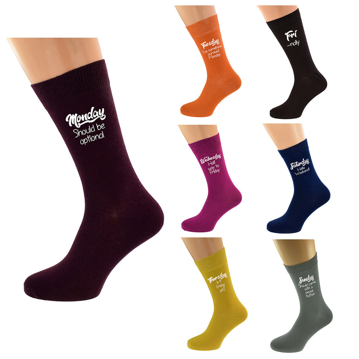 Fun 7 Day Pack Of Socks| Ashton and Finch