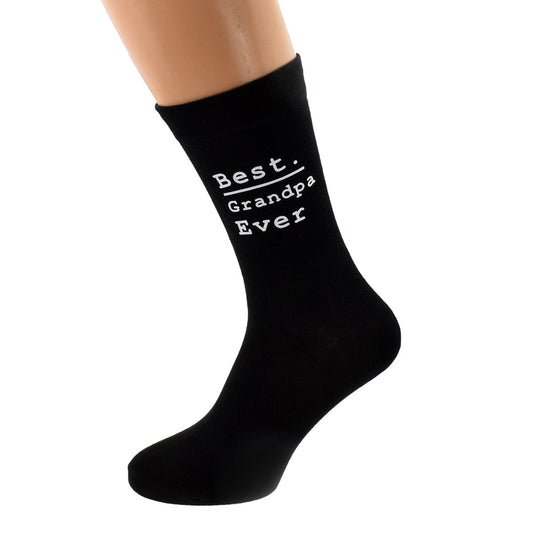 Best Grandpa Ever Mens Black Socks| Ashton and Finch