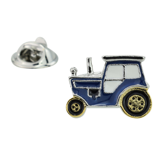 Blue Tractor Lapel Pin Badge