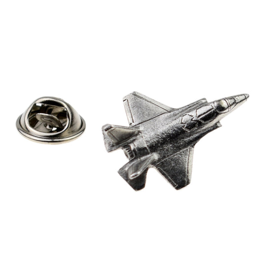 F35 Fighter Jet Aeroplane English Pewter Lapel Pin Badge