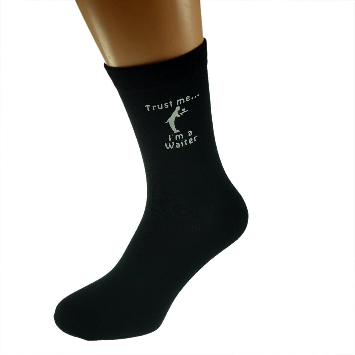 Trust Me I’m A Waiter Mens Black Socks| Ashton and Finch
