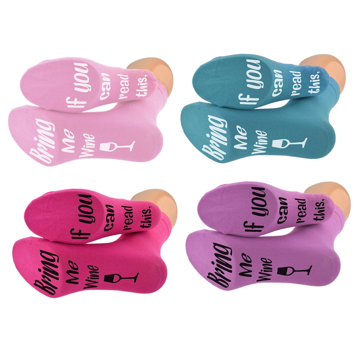If You Can Read This Bring Me Wine Ladies Socks| Ashton and Finch