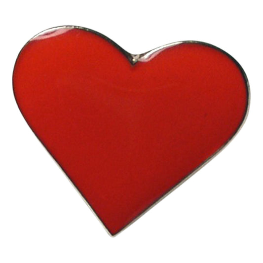 Red Love Heart Valentines Metal Enamel Lapel Pin Badge