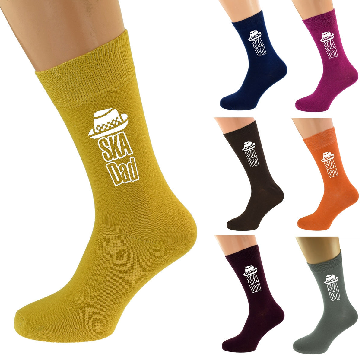 Ska Dad Hat Design Socks In Multiple Colours| Ashton and Finch