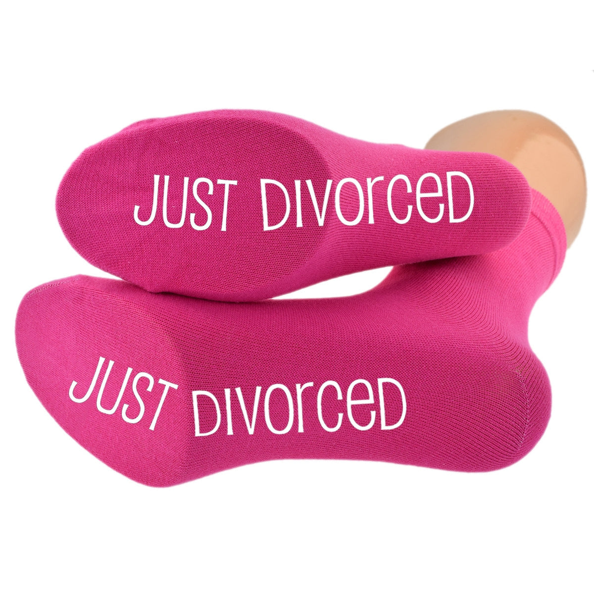 Ladies Just Divorced Hot Pink Socks| Ashton and Finch