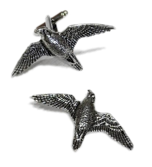 English Made Peregrine Falcon Bird Pewter Cufflinks | Ashton and Finch