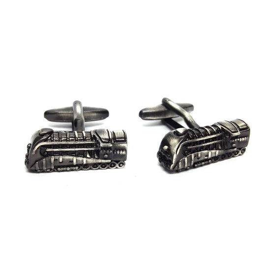 Gunmetal Retro Locomotive Train Cufflinks | Ashton and Finch