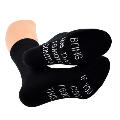 Unisex Black Socks If You Can Read This Pass Me The Remote| Ashton and Finch