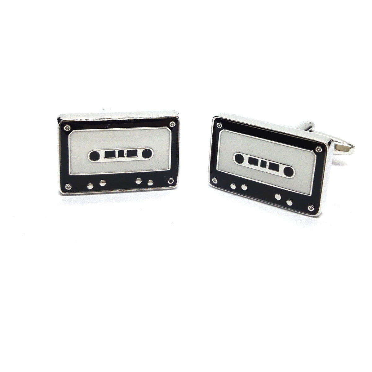 Enamelled Retro Tape Cassette Cufflinks | Ashton and Finch
