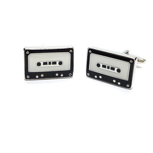 Enamelled Retro Tape Cassette Cufflinks | Ashton and Finch