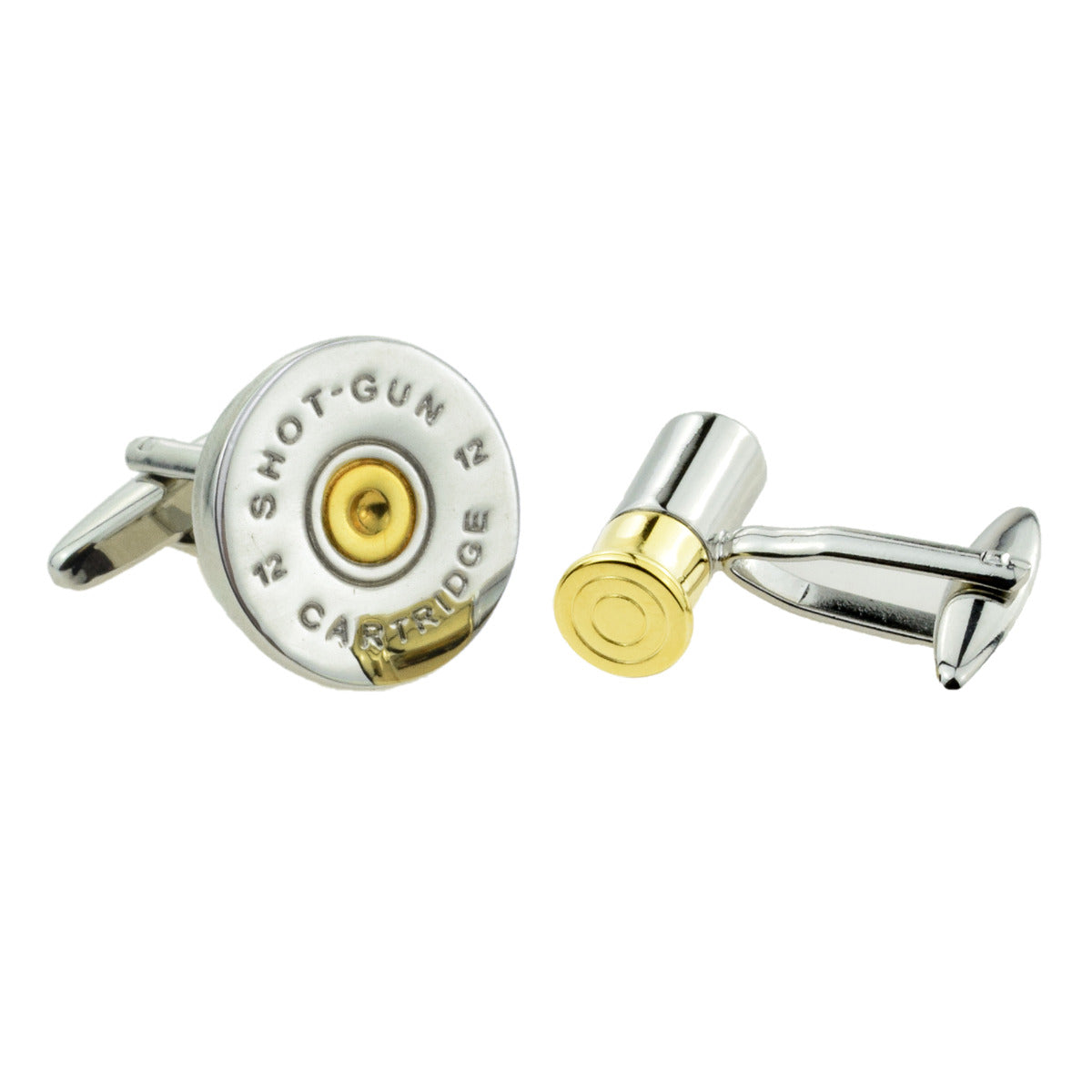 Shotgun Cartridge & End Cap, Shooting Mixed Pair Of Cufflinks | Ashton and Finch