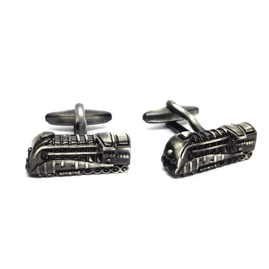 Gunmetal Retro Locomotive Train Cufflinks | Ashton and Finch