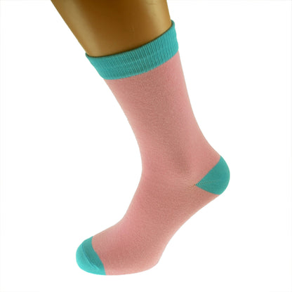 Pale Pink Pale Blue Funky Mens Socks| Ashton and Finch