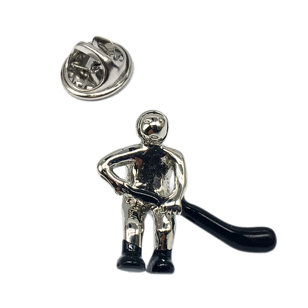 Ice Hockey Player Lapel Pin Badge