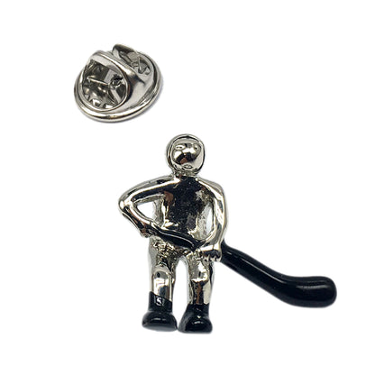 Ice Hockey Player Lapel Pin Badge
