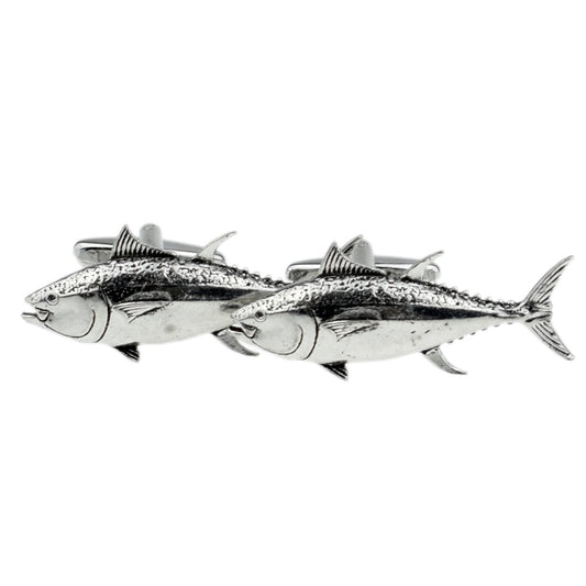English Made Tuna Fish Pewter Cufflinks | Ashton and Finch