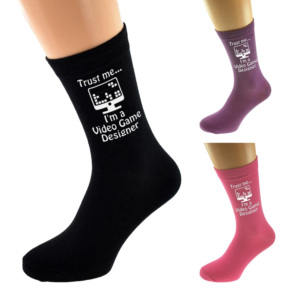 Trust Me I’m A Video Game Designer Design Socks| Ashton and Finch