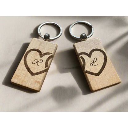 Personalised Heart Keyrings Gift  | Ashton and Finch