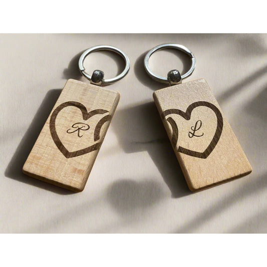 Personalised Heart Keyrings Gift  | Ashton and Finch