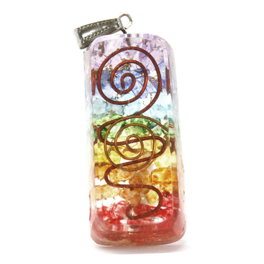Rainbow Copper Attractor Orgonite Power Pendant