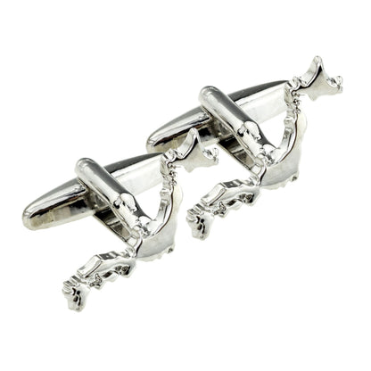Outline Map of Japan Rhodium Plated Cufflinks | Ashton and Finch