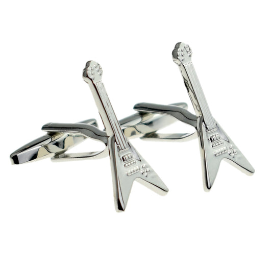 V Shaped Electric Guitar Cufflinks | Ashton and Finch