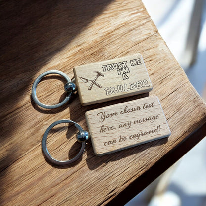 Personalised Builder Keyring Gift  | Ashton and Finch
