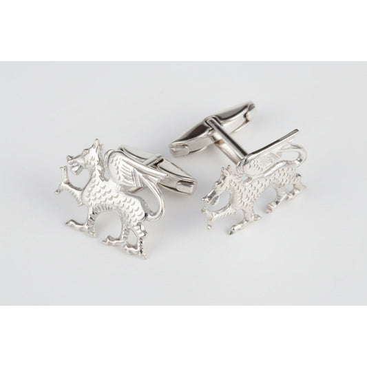 Sterling Silver Welsh Dragon Cufflinks - Ashton and Finch