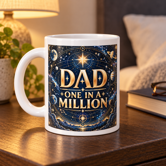 Dad – One in a Million Mug — front design