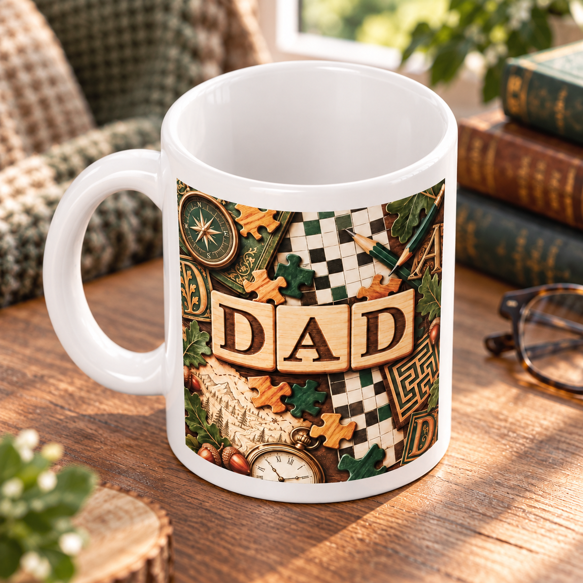 Dad – Word Game Champion Mug — print detail