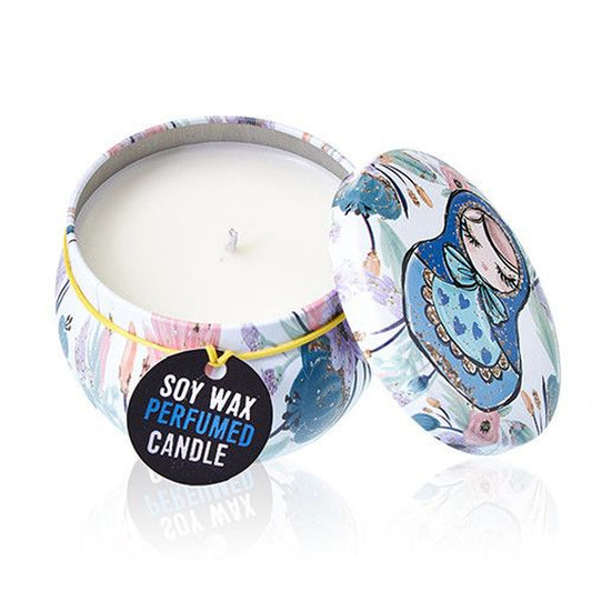 Russian Doll Art Tin Candle – Dolly Blue Fragrance