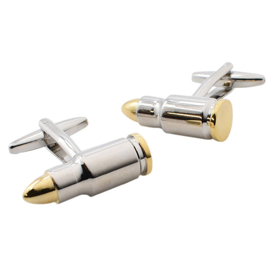 Gold Ends Large Calibre Bullet Cufflinks | Ashton and Finch