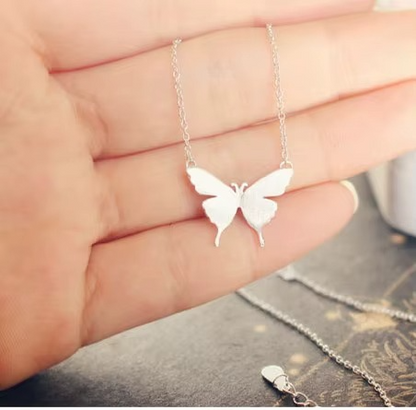 Butterfly Necklace – 925 Silver 18-Inch Chain with Elegant Butterfly Pendant